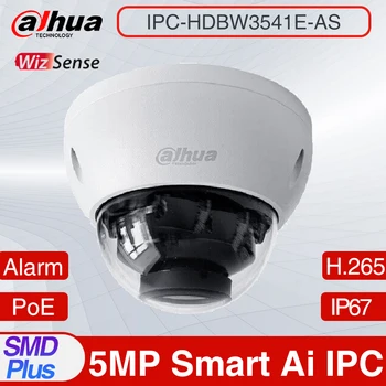 Dahua IPC-HDBW3541E-AS 5-мегапиксельная POE Встроенная аудиосистема и интерфейс сигнализации IR 50M IVS IK10 IP67 H.265 + Сетевая IP-камера WizSense SMD Plus