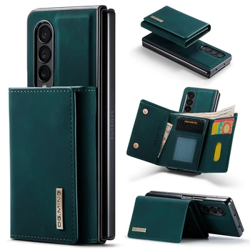DG.MING 2 в 1 Магнитный съемный кожаный бумажник чехол для телефона Samsung Galaxy Z Fold 3 4 5G серии M1