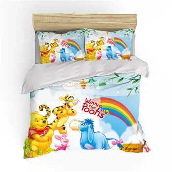 Disney Winnie Bear Tigger Комплект Постельного белья 3D Милое Стеганое Одеяло Twin Queen Пуховое Стеганое Одеяло Украшение Спальни для мальчиков и девочек
