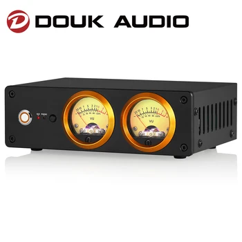 Douk Audio T13 Mini Phono Предусилитель для Домашних ММ Проигрывателей Настольный Усилитель для наушников Проигрыватели Звукозаписи Предусилитель с Двойным VU-метром