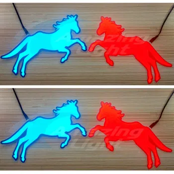 EL подсветка с инвертором 3 В электролюминесцентная подсветка панели с логотипом в форме лошади 3 цвета