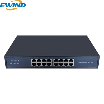 EWIND 16-портовый коммутатор Ethernet 100/1000 Мбит/с Сетевой коммутатор Полнодуплексный Гигабитный Коммутатор для IP-камеры/Беспроводной точки доступа AI Smart Switch