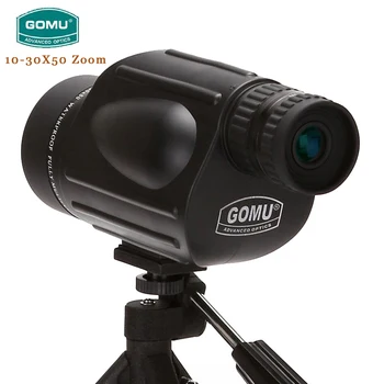 Gomu Caza Zoom Монокулярный Телескоп 10-30X50 HD Водонепроницаемый С Bak4 Prism FMC Spyglass Brid Watch Бинокль Для Охотничьего Туризма
