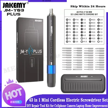 JAKEMY JM-Y03 PLUS, Набор беспроводных Точных перезаряжаемых Электрических отверток со светодиодной подсветкой для камеры мобильного телефона, ноутбука