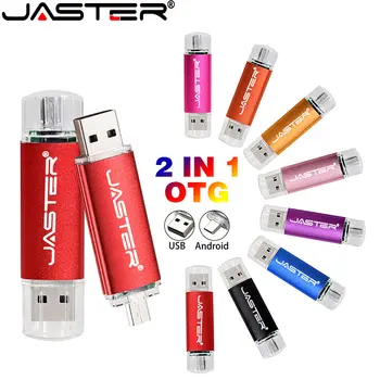 JASTER Красочные USB Флэш-накопители 128 ГБ OTG Micro USB 2.0 Stick 64 ГБ 32 ГБ 16 ГБ Бесплатный флеш-накопитель с Пользовательским логотипом 8 ГБ 4 ГБ Креативный Подарок