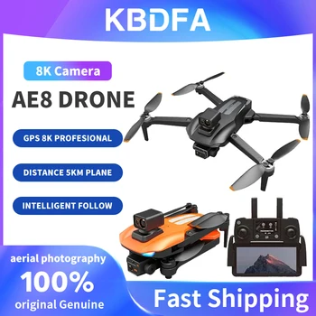 KBDFA AE8 ProMax GPS Drone 8K Профессиональная Двойная HD Камера Расстояние Полета Вертолета 5 км Самолет Бесщеточный Квадрокоптер для Обхода препятствий