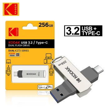 KODAK 2 в 1 OTG USB 3. 2 Type C к USB флэш-накопителю Pen Drive 256G Usb3.2 Memory Stick флэш-диск Type-C Pendrive Бесплатная доставка