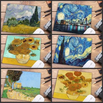 Mairuige Большая акция, игровые коврики Van Gogh gamer, Резиновый коврик для мыши с цветочным Рисунком, Маленький Размер для игровых ковриков 18x22 см