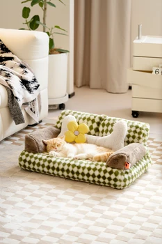 Mewoofun Всесезонный кошачий диван и домик для домашних животных, идеально подходящий для ваших кошачьих компаньонов Универсальная кровать для кошек и собак