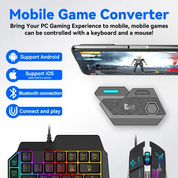 Mix Elite 4 в 1 Мышь Клавиатура Конвертер Комбинированный набор игровых аксессуаров Игровая ускоренная реакция для мобильных игр PUBG на Android IOS