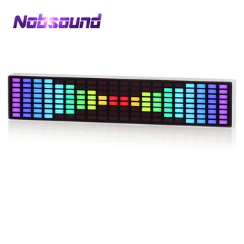 Nobsound Портативный RGB светодиодный измеритель уровня звука, Часы, Платный микрофон, музыкальный анализатор спектра