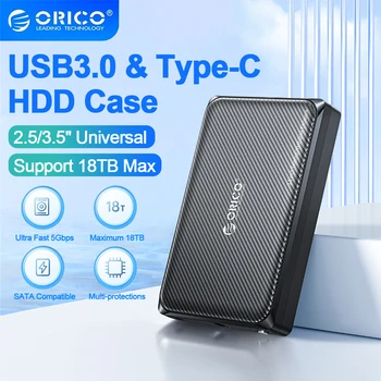ORICO Новый 2,5/3,5-дюймовый мобильный жесткий диск USB3.0 с жестким диском Type-C Подходит для ноутбука, настольного компьютера, внешней коробки, корпуса для ПК