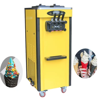 PBOBP Настольная Машина Для Производства Мягкого Мороженого с одной головкой, Автомат для продажи мороженого из нержавеющей Стали 1100 Вт