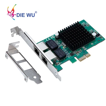 PCIe 1x 2 Порта RJ45 10/100/1000 Мбит/с Гигабитная Сетевая Серверная карта-адаптер NIC Intel 82575/6 Чипсет с Коротким Кронштейном TXA020