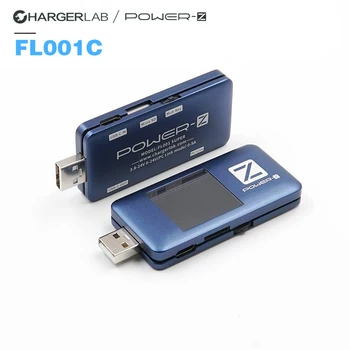 POWER-Z USB PD Тестер FL001C Зарядное Устройство Измеритель напряжения Тока Детектор обратного хода ChargerLAB Тестовый порт USB-C Поддержка PD2.0/PD3.0