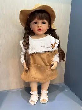 SANDIE 22 дюйма Силиконовая виниловая кукла для новорожденных девочек-малышей, парик Бетти, волосы Высокого качества, подарок для детей