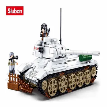 Sluban строительный блок игрушки Второй мировой войны B0978 T-34/85 средний танк 518 шт. кирпичи совместимы с ведущими брендами
