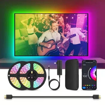Smart Ambient tv подсветка 5 В 12 В WiFi Alexa USB RGB Светодиодная Лента Dream Color Tape HDMI Sync Box Комплект Освещения Экрана Для Телевизора