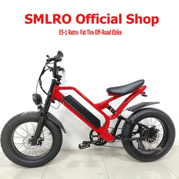 SMRL Factory 2023 Новая Модель 20-Дюймового Электрического Велосипеда 500 Вт 48 В, Ретро Электрический Велосипед Для Взрослых, Толстая Шина, Внедорожный Ebike