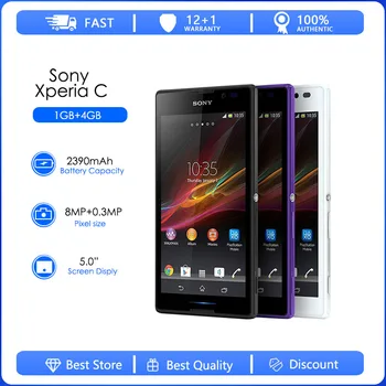 Sony Xperia C S39h HSPA + C2305 Восстановленный-Оригинальный Разблокированный мобильный телефон 4GB 1GB RAM 5.0 