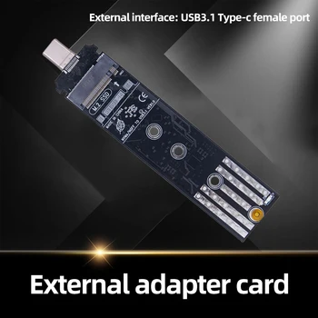 SSD-адаптер M.2 к USB 3.1 4 ТБ NVMe к адаптеру Type C Конвертер NVME к USB 3.1 Поддерживает практически M.2 (NGFF) NVMe/SATA SSD