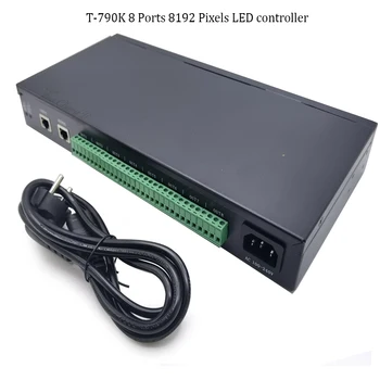 T-790K светодиодный пиксельный контроллер PC On Line Пиксельный Полноцветный контроллер 8 Портов 8192 пикселей Для светодиодной ленты WS2811 WS2801 WS2812 SK6812