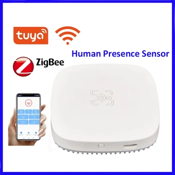 Tuya WiFi / Zigbee, микроволновый датчик движения человеческого тела, интеллектуальный детектор присутствия человека, Alam Push-радар для безопасности умного дома