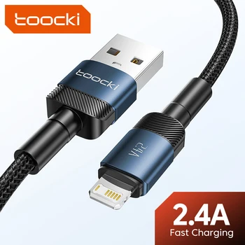 USB-кабель Toocki 2.4A Для iPhone 14 13 12 11 Pro Max Mini Xs Xr X 8 iPad MacBook Кабель Для Быстрой Зарядки Lightning Шнур Кабель для передачи данных