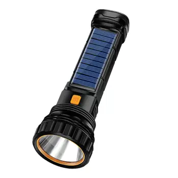 USB/Солнечный Зарядный фонарик с боковым фонариком для телефона, Водонепроницаемая лампа, Ручные аварийные зарядные фонари для кемпинга F8C8
