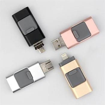 USB флэш-накопители 2 ТБ, Совместимые с iPhone/ iOS / Apple / iPad/ Android и ПК 512 ГБ Lightning OTG Jump Drive 3.0 USB Memory Stick 1 ТБ