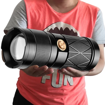 XHP360 Супер яркий светодиодный фонарик с двойной головкой, водонепроницаемый Перезаряжаемый Масштабируемый фонарь, Рабочий свет, Прожектор, Прожекторный фонарь