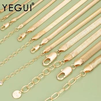YEGUI MB71, модное ожерелье в виде змеи, без никеля, с родиевым покрытием из золота 18 карат, колье-пюре, длинное ожерелье-цепочка 