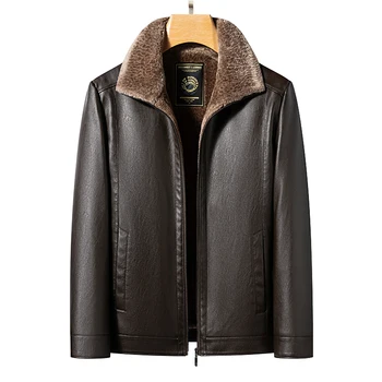 YN-2365 Осенне-зимняя мужская меховая куртка из натуральной овчины, деловая повседневная молодежная мода, обновленная версия