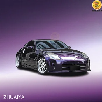 ZHUAIYA Гиперглянцевая металлическая темно-фиолетовая виниловая пленка для обертывания автомобиля для автомобиля без пузырьков легко устанавливается 1.52x18 м