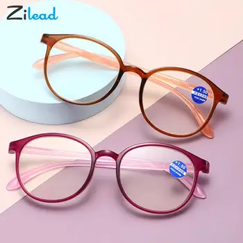 Zilead+1+1.5+2+2.5+3+3.5+4 Очки для Чтения с Защитой От синего Света, Модные Круглые Компьютерные Очки для дальнозоркости Для женщин и мужчин