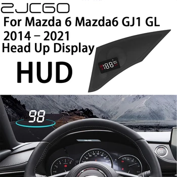ZJCGO Авто HUD Дисплей Автомобильный Проектор Сигнализация Головной Дисплей Спидометр Лобовое Стекло для Mazda 6 Mazda6 GJ1 GL 2014 ~ 2021