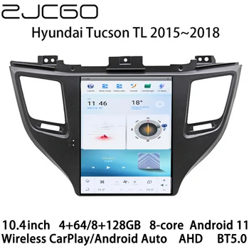 ZJCGO Автомобильный Мультимедийный Плеер Стерео GPS Радио Навигация NAVI Android 11 Экран для Hyundai Tucson 3 MK3 TL 2015 2016 2017 2018