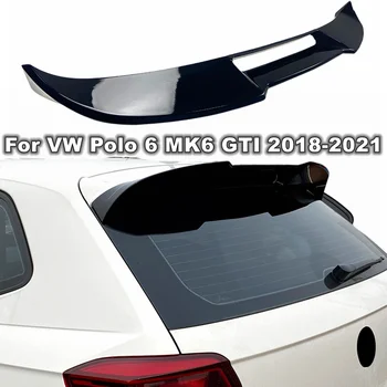 Автомобильный Задний Спойлер Багажника Крыло Для VW Polo 6 MK6 До GTI 2018-2021 ABS Глянцевый Черный Задний Спойлер На Крыше Крыло Авто Запасные Части