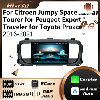 Автомобильный мультимедийный плеер 2 Din для Citroen Jumpy SpaceTourer для Peugeot Expert Traveler для Toyota Proace 2016-2021 Радио Android