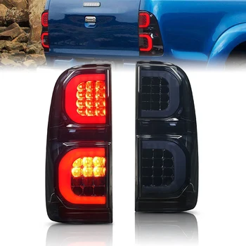 Автомобильный Стайлинг Задних фонарей Задний фонарь для Toyota Hilux 2004-2015 Задний фонарь DRL + Поворотник + Задний ход + Тормозные светодиодные фонари