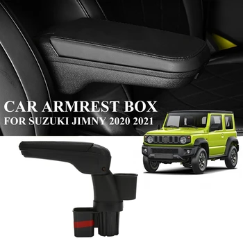 Автомобильный Ящик Для Хранения, Центральный Подлокотник из Искусственной Кожи для Suzuki Jimny JB64W JB74W 2020 2021 Аксессуары Для интерьера