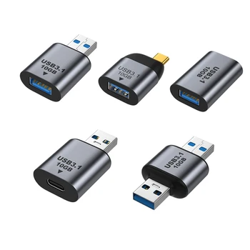 Адаптер USB3.1 к USB C Type-c для высокоскоростной передачи аудио- и видеосигналов, зарядки данных, конвертер 10 Гбит/с Подходит для мобильных телефонов.
