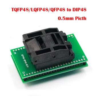 Адаптер программатора микросхемы QFP48 к DIP48 0,5 мм Picth MCU с Тестовым разъемом TQFP48/LQFP48/QFP48 к DIP48 Горящее гнездо