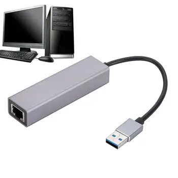 Адаптер с несколькими USB-портами Gigabit Ethernet USB 3.0 Hub Splitter, прочный USB-концентратор, ультратонкий портативный концентратор для передачи данных, применимый для