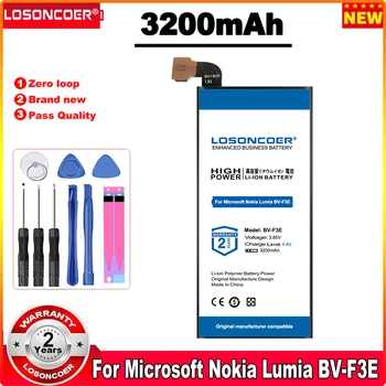 Аккумулятор мобильного телефона LOSONCOER 3200 мАч BV-F3E для Microsoft Nokia Lumia BV-F3E