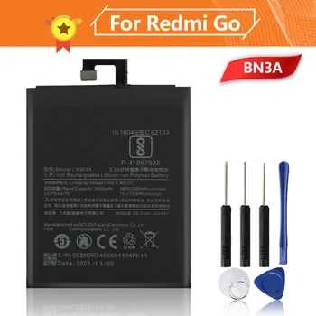 Аккумулятор телефона BN3A для Xiaomi Redmi Go Сменный аккумулятор 2910 мАч + инструмент