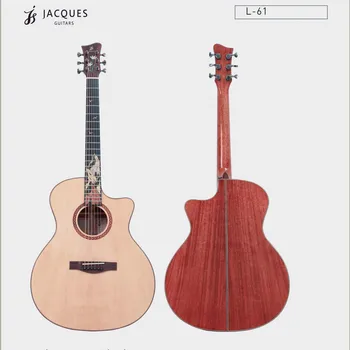 Акустическая гитара из высококачественного массива дерева для начинающих и взрослых 41 дюйм Комфортные ощущения Хороший тембр Прочный пик L61