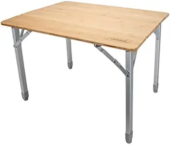 Бамбуковый складной стол с алюминиевыми ножками