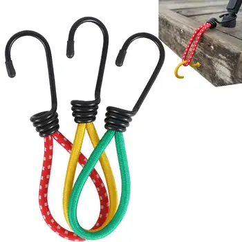 Банджи-шнуры с крючками Прочная эластичная веревка с крючком для амортизационного шнура Эластичный крюк и ремни для велосипеда Ремень для садового шланга