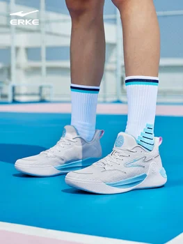 Баскетбольная обувь Hongxing Erke, Летняя прочная амортизирующая спортивная обувь из сетчатого материала с низким верхом, дышащая Обувь